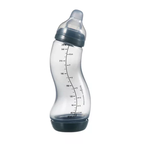 Difrax anti-colic S-cumisüveg, szürkés-kék, 250 ml