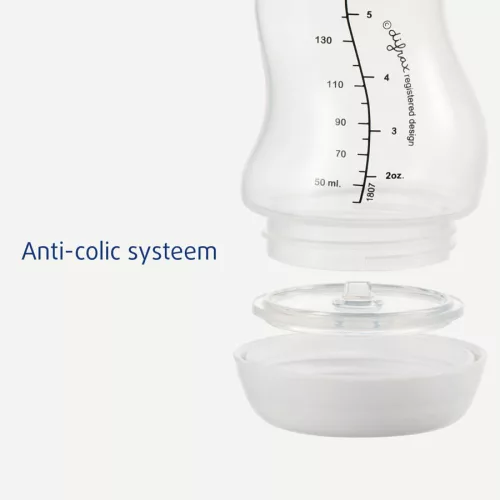 Difrax anti-colic S-cumisüveg, szürkés-kék, 250 ml