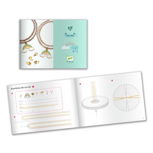 Djeco Ékszerkészítő készlet - Páros szivárványok - Rainbow Kumihimo