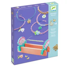   Djeco Ékszerkészítő készlet - Kék makramé karkötők - Blue macrame bracelets