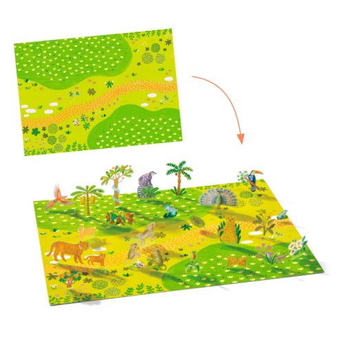 Matricázós sztorik, 3D - Állati élőhelyek - Lift-up stickers - Animals