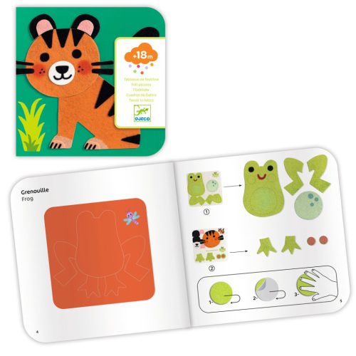 Djeco Kollázs műhely - Puha állatok filcből - Soft Animals