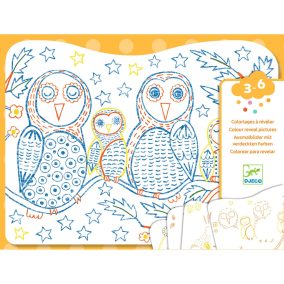   Djeco Meglepetés színező - Erdei állatok - Woodland families