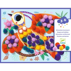   Djeco Pompom-kép készítő - Puha mintázatok - Assortments