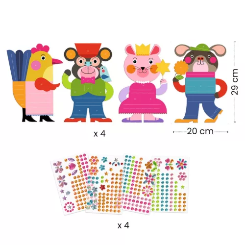 Djeco Kollázs műhely - Csillogó képek strasszláncokkal - Sparkles