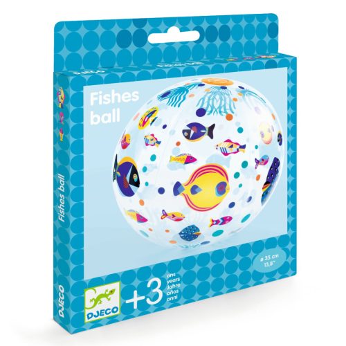Djeco Felfújható labda, ∅ 35 cm - Halacskák - Fishes ball