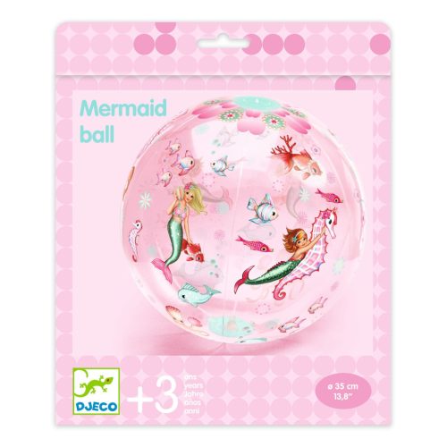 Djeco Felfújható labda, Ø 35 cm - Sellős labda - Mermaid Ball 