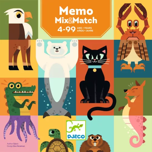 Djeco Társasjáték - Párkereső párbaj - Memo Mix and match