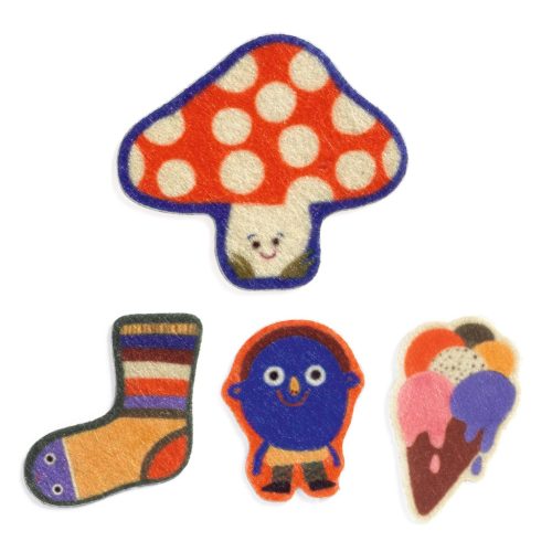 Djeco Matricák - Tréfálkozók! 60 filcmatrica - The silly ones!