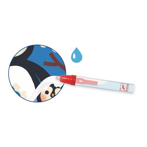 Djeco Vízzel színező készlet - Kukucs! Állatbébik a világ tájairól - Peekaboo! Baby animals around the world