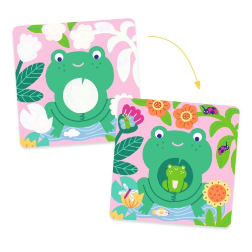 Djeco Vízzel színező készlet - Kukucs! Állatbébik a kertben - Peekaboo! Garden Baby Animals