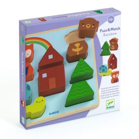   Djeco Formaillesztő és formapárosító - Szivárvány - Puzz and Match Rainbow