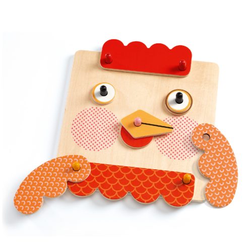 Djeco Szerelő játék - Tiki-taki arcocska - CreaFaces