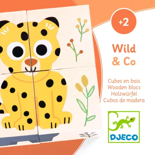 Djeco Kockakirakó - Vadállatok - Wild and Co