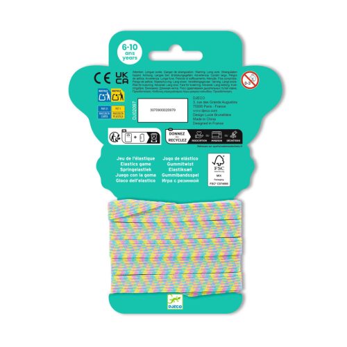 Djeco Rugalmas ugrókötél - Pillangó - Chinese jump rope, Butterfly