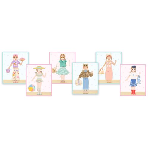 Djeco Mágneses képkirakó - Variációk 12 öltözetre - Inzebox Dressing