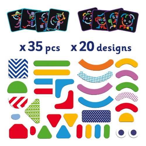 Djeco Mágneses képkirakó - Geometriai formák - Geocharacter