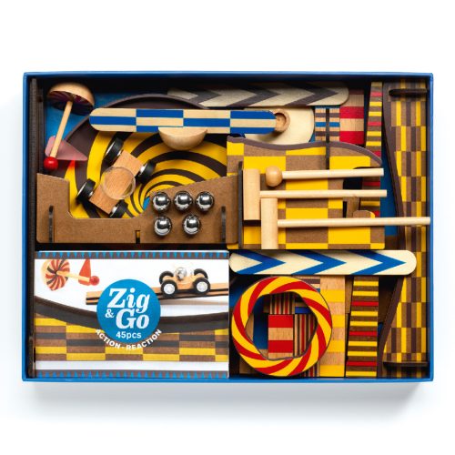 Djeco Építőjáték - Sokasodó autózó, 45 db-os - Zig and Go - Wroom