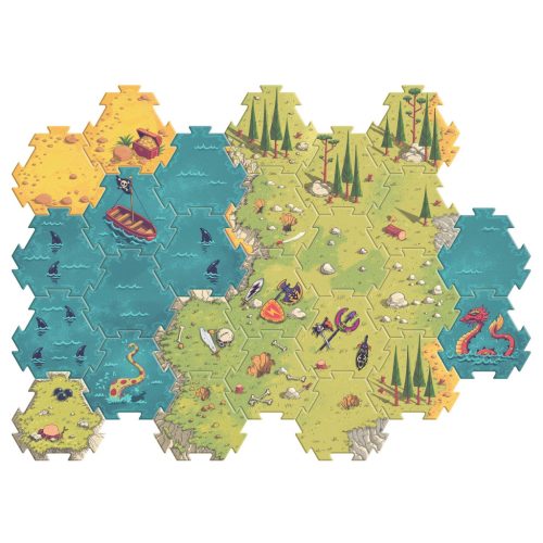 Arty Toys Óriás puzzle - Kalóz és lovag birodalom, 30 db-os - Giant puzzle-Battle