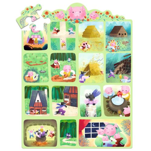 Mese puzzle - A három kismalac, 35 db-os - The Three Little Pigs