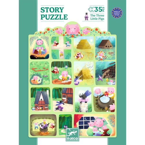 Mese puzzle - A három kismalac, 35 db-os - The Three Little Pigs