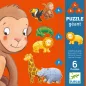   Djeco Óriás puzzle - Marmoset és barátai, 4-6-9 db-os - Marmoset and friends