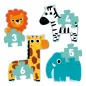   Djeco Primo puzzle - A szavannán, 3-4-5-6 db-os - In the jungle