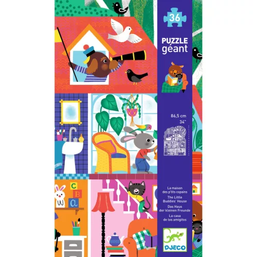 Djeco Óriás puzzle - A Kisbarátok Háza, 36 db-os - The Little Buddies' House