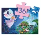   Djeco Formadobozos puzzle - Tündér és az egyszarvú, 36 db-os - The fairy and the unicorn
