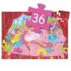 Djeco Formadobozos puzzle - Balerina virággal, 36 db-os - The ballerina with the flower