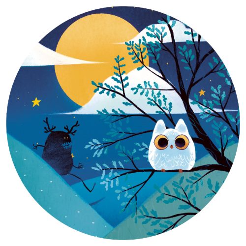 Djeco Formadobozos puzzle - Telihold lovagja, 36 db-os - Full moon knight