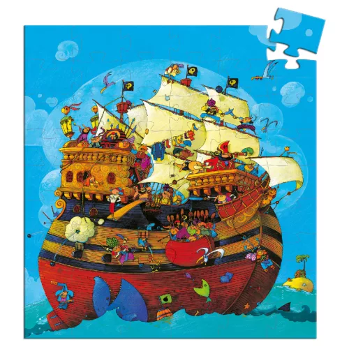 Djeco Formadobozos puzzle - Barbarossa hajója, 54 db-os - Barbarossa's Boat