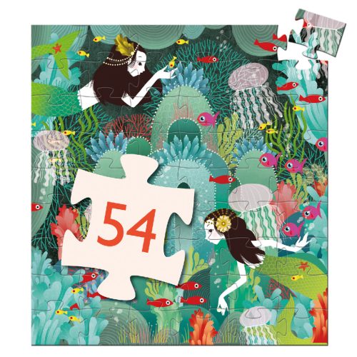 Formadobozos puzzle - Gyöngyhalász lányka, 54 db-os - Aquadic paradise