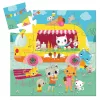 Djeco Formadobozos puzzle - Fagyis kocsi, 16 db-os - Ice cream truck