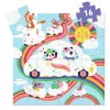 Djeco Formadobozos puzzle - Felhőjáró, 16 db-os - Cloud car