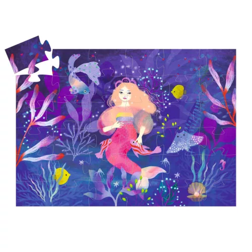 Djeco Formadobozos puzzle - Ella a sellő, 36 db-os - Ella, the mermaid