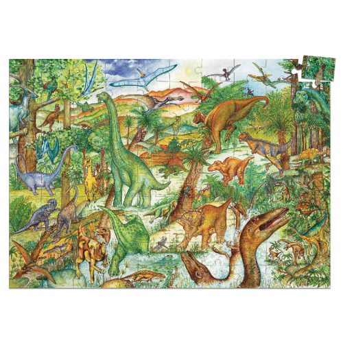 Megfigyeltető puzzle - Dinoszauruszok, 100 db-os - Dinosaurs + booklet