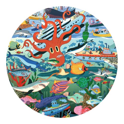 Djeco Megfigyeltető puzzle - Tenger titkai, 200 db-os - Secrets of the Sea