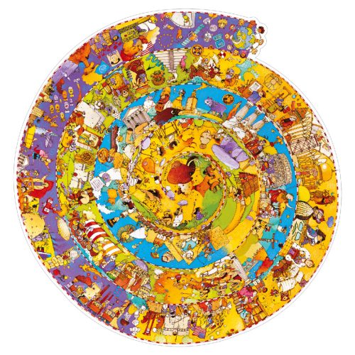 Djeco Megfigyeltető puzzle - Történelem, 350 db-os spirál puzzle - History + booklet