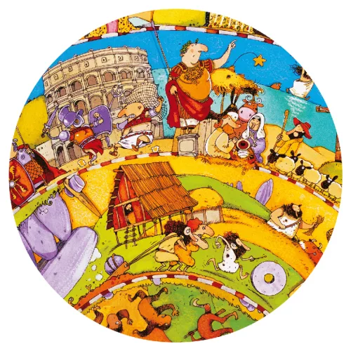 Djeco Megfigyeltető puzzle - Történelem, 350 db-os spirál puzzle - History + booklet