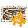 Megfigyeltető puzzle - Állati autóverseny, 54 db-os - Car rally