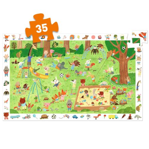 Megfigyeltető puzzle - Kisbarátok a kertben, 35 db-os - Little friends' garden
