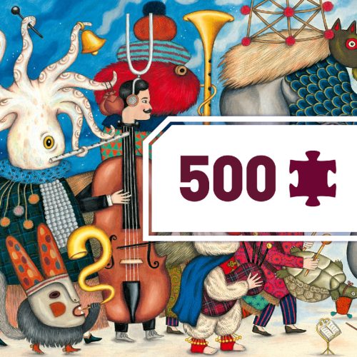 Djeco Művész puzzle - Fantasztikus zenekar, 500 db-os - Fantasy Orchestra