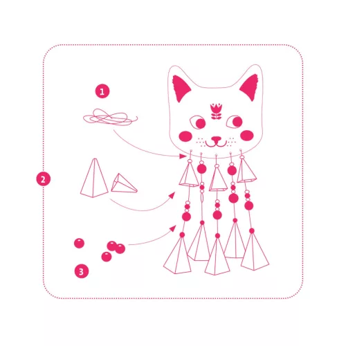 Djeco Készítsd magad! - Kitty szélcsengő - Kitty 