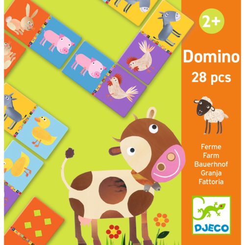 Djeco Domino játék - Tanya, 28 db-os - Farm