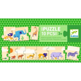   Sorozatkirakó puzzle - Kicsi és nagy, 10 db-os - Smal and big