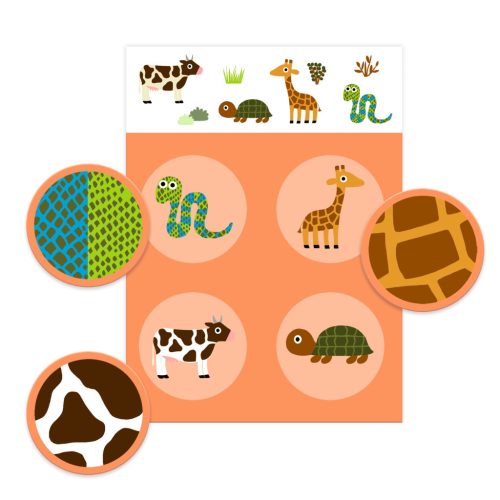 Djeco Társasjáték - Tollas és szőrös - Loto Feathers and Fur