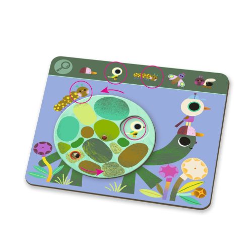 Djeco Fejlesztő játék, megfigyelés - Keress és pörgess, Szavanna - Eduludo Obs Savana