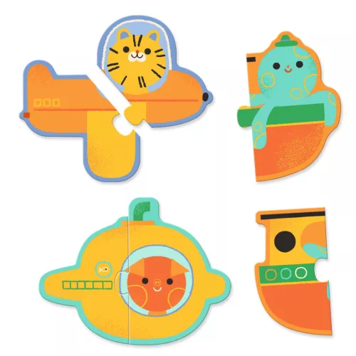 Djeco Párosító puzzle - Járművek, 20 db-os - Duo Vehicles