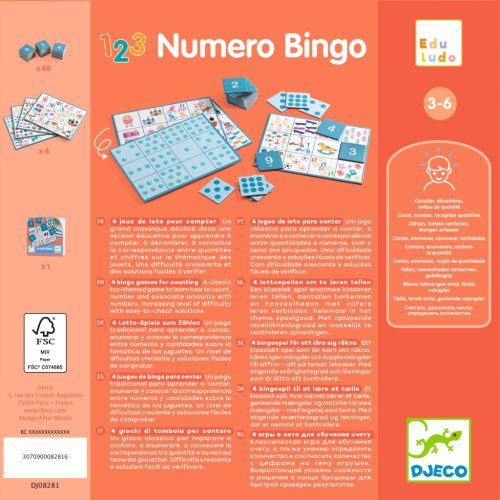 Djeco Fejlesztő játék - Számos bingó - Numero Bingo